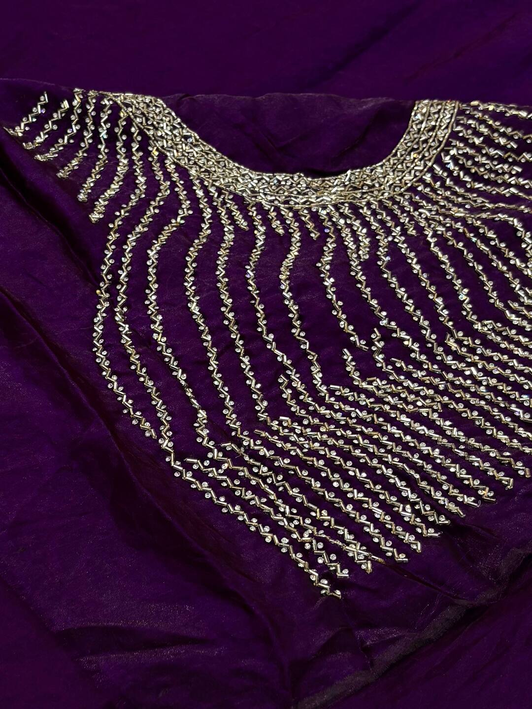Royal Purple Georgette Saree