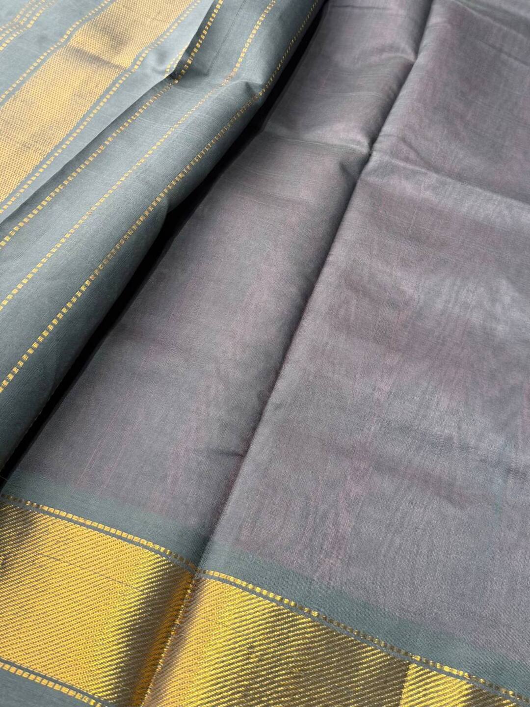 Pastel Pink Cotton Saree With Contrast Blouse
