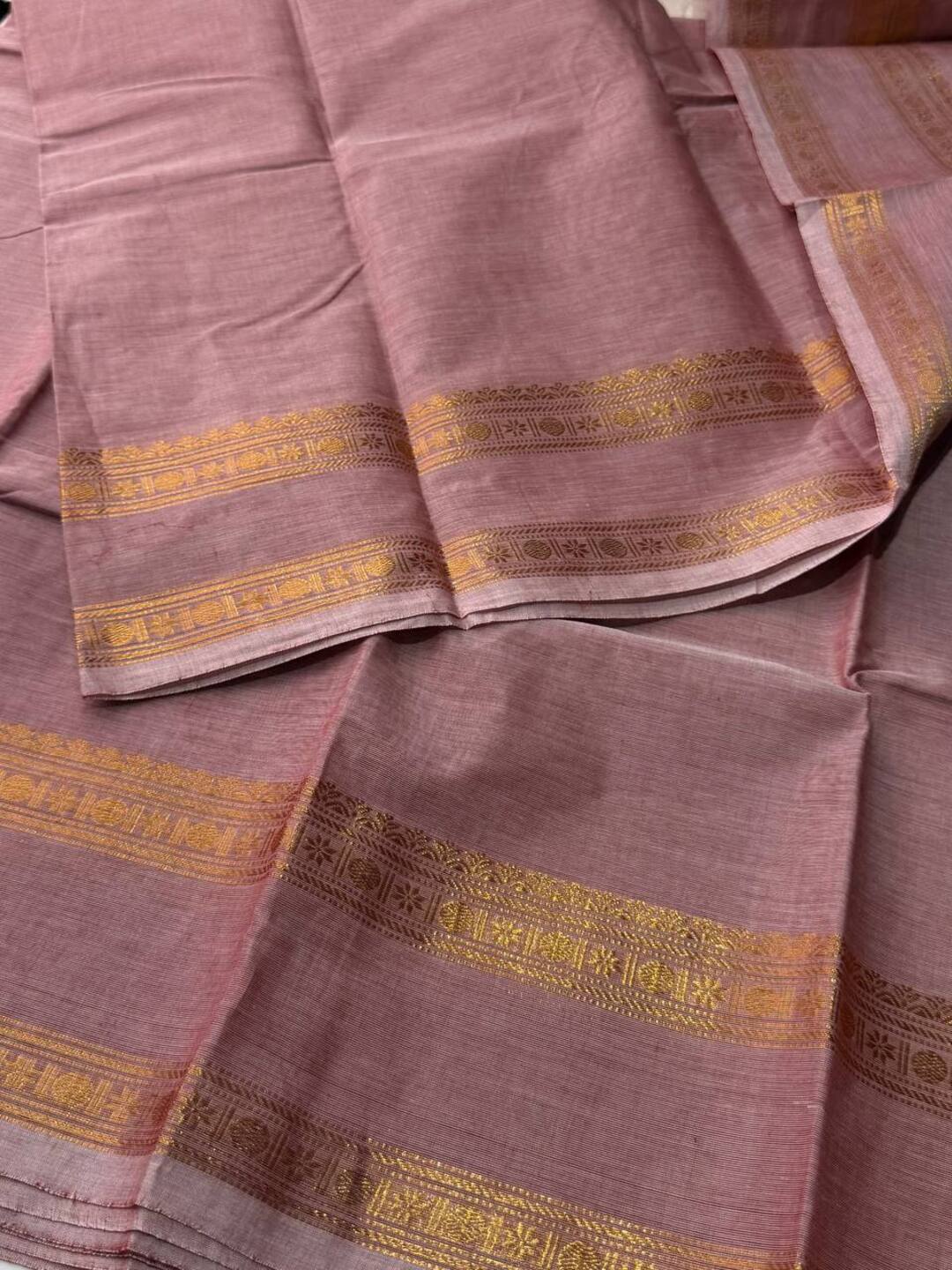 Dusty Pink Chettinad cotton saree