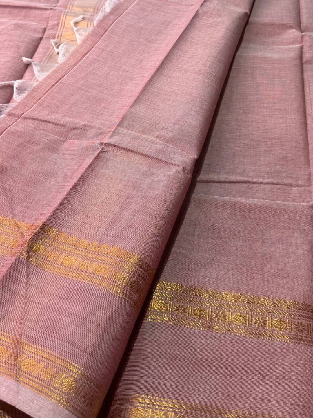 Dusty Pink Chettinad cotton saree