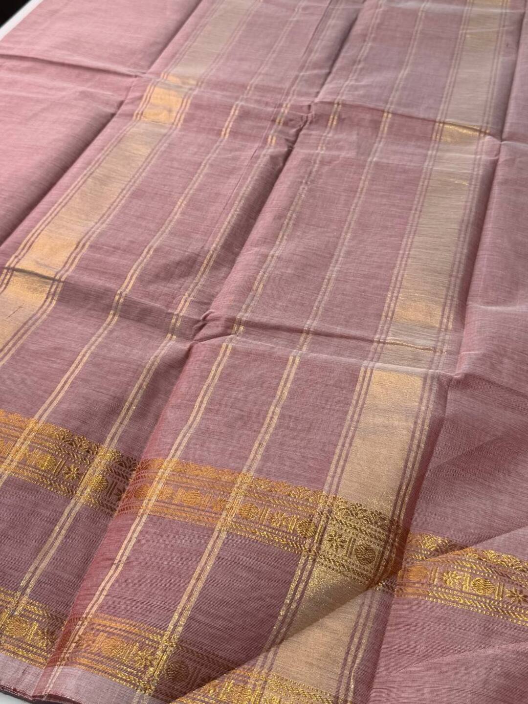 Dusty Pink Chettinad cotton saree