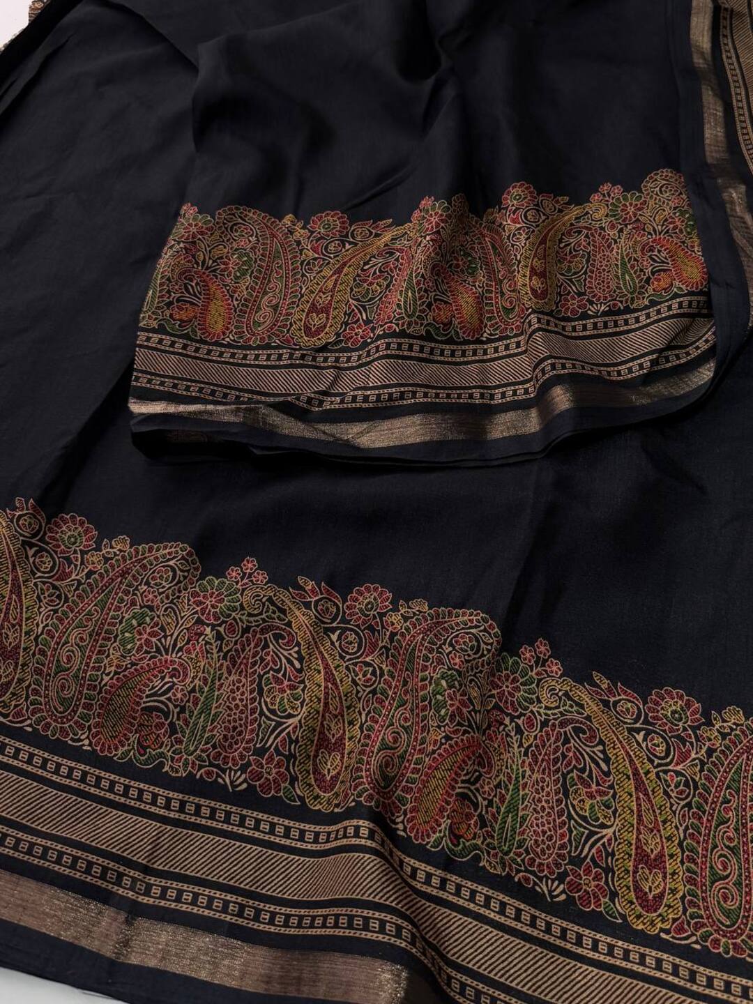 Black Soft Cotton Saree