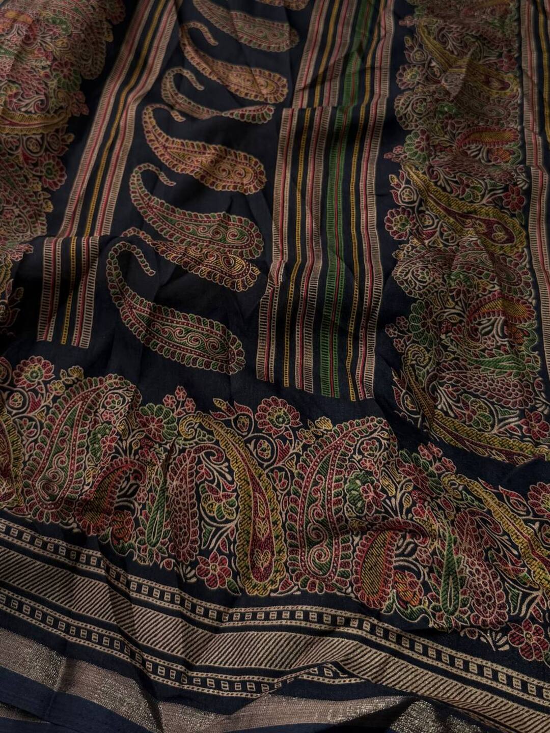 Black Soft Cotton Saree