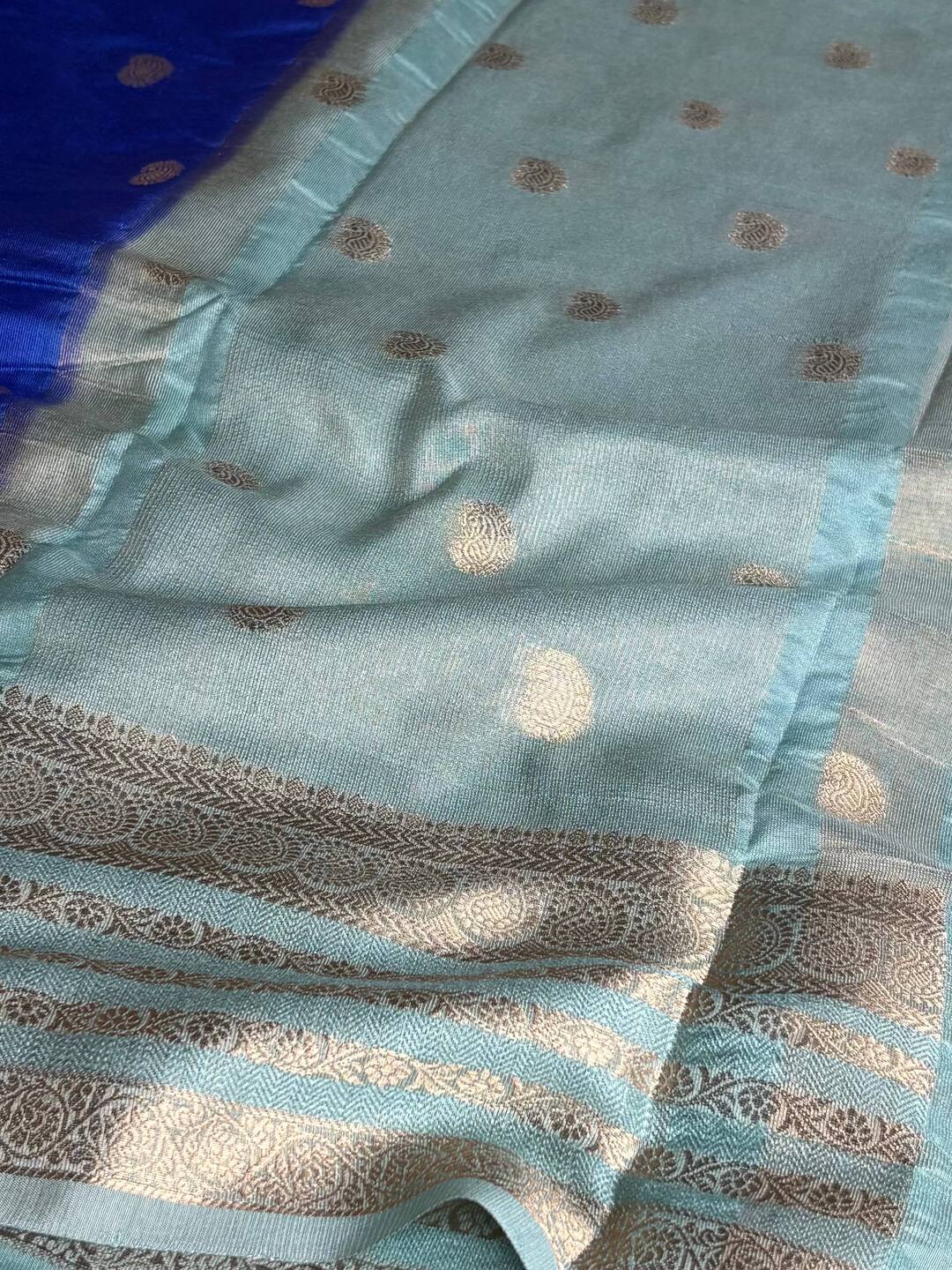 Royal Blue Banaras Cotton Silk Saree