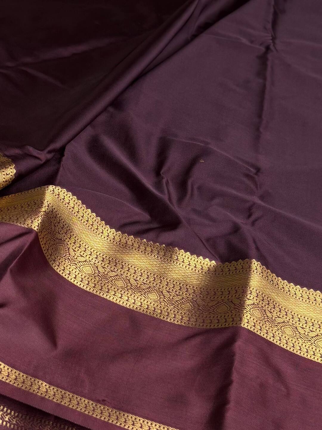 Golden Olive Green Semi Kanchi Silk Saree