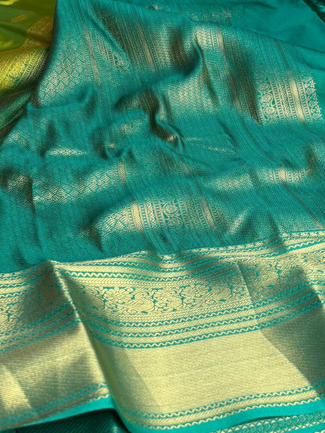 Apple Green Semi Kanchi Silk Saree