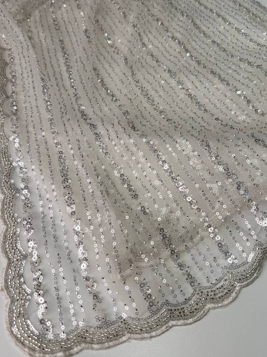 White Net Georgette Saree
