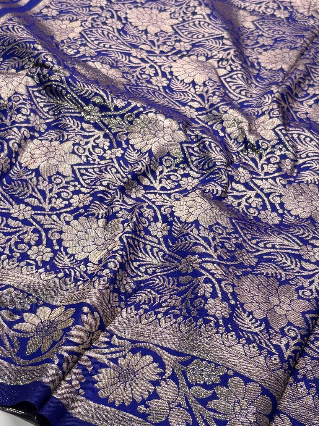 Royal Blue Cotton Silk Saree