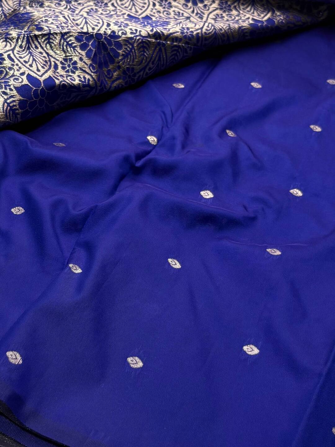 Royal Blue Cotton Silk Saree