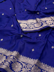 Royal Blue Cotton Silk Saree