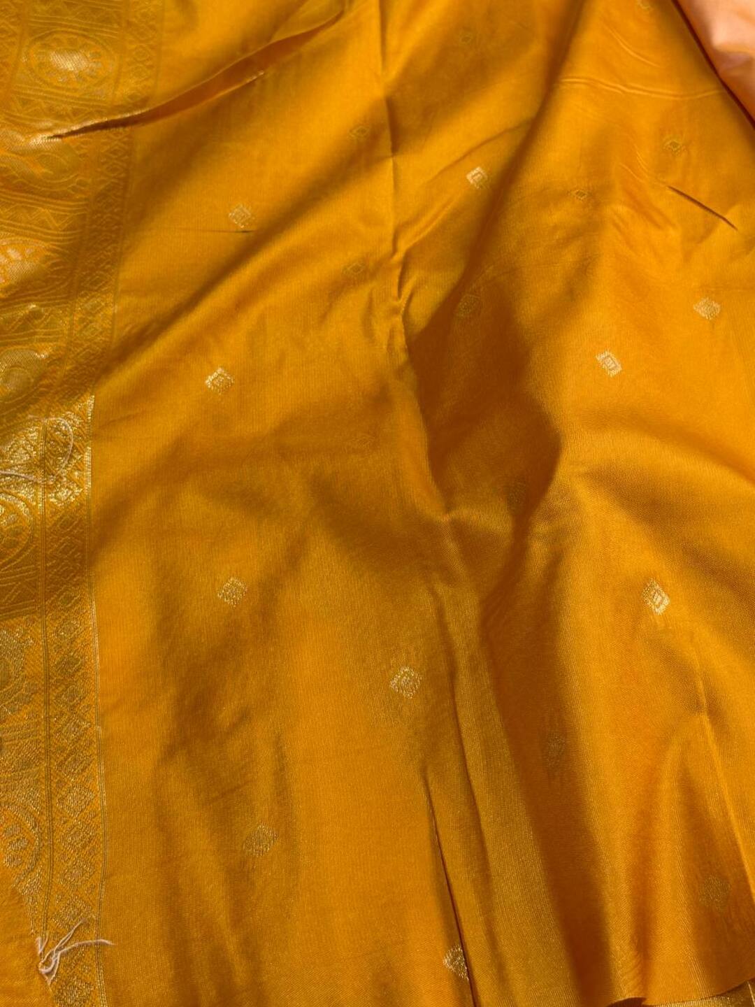 Peach Cotton Silk Saree