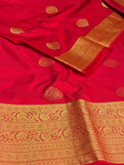 Chili Red Semi Kanchi Silk Saree