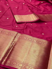 Hot Pink Semi Kanchi Silk Saree
