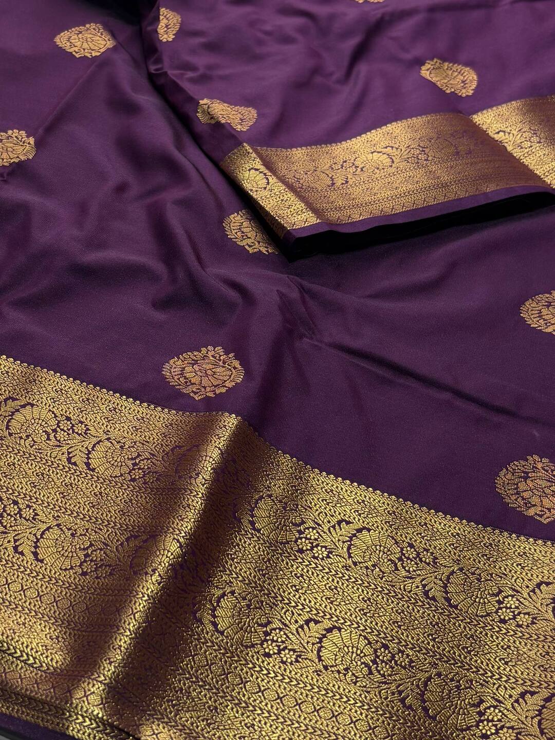 Royal Purple Semi Kanchi Silk Saree