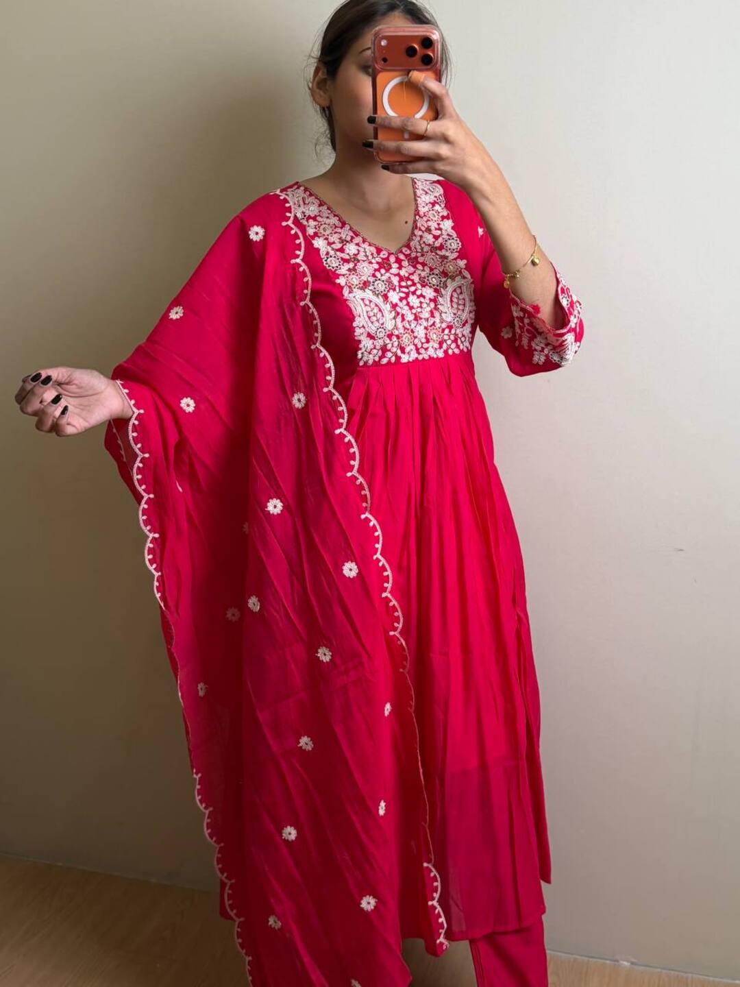 Hot Pink 3pc Kurti Suit