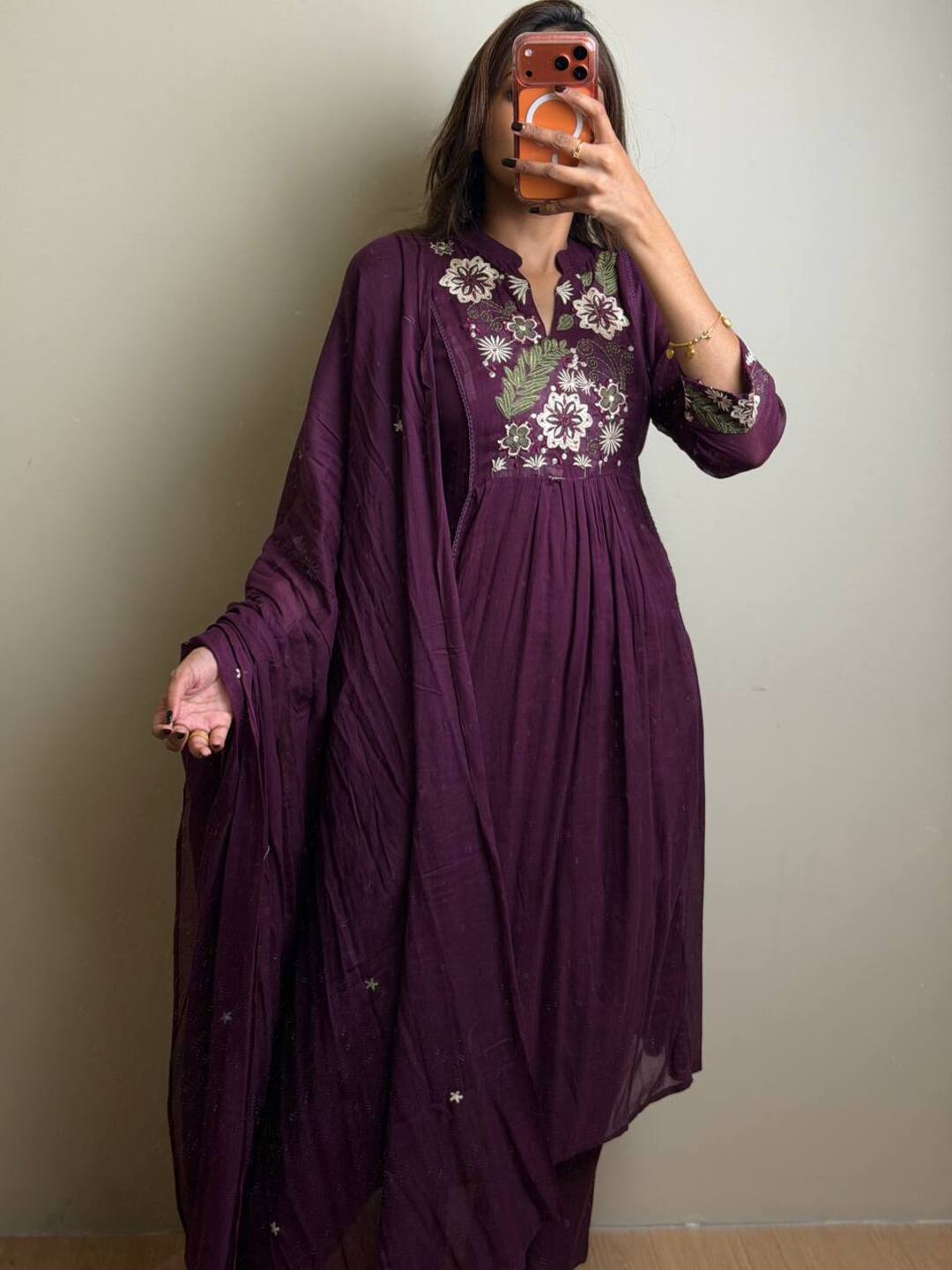 Purple 3pc Kurti Suit