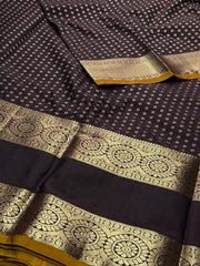 Black Semi Kanchipuram Silk Saree