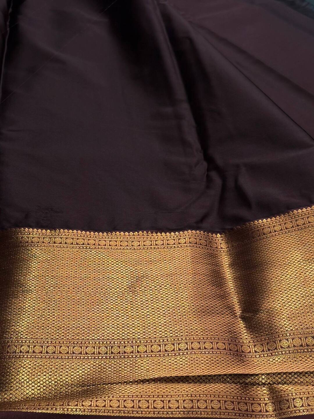 Teal Green Semi Kanchipuram Silk Saree