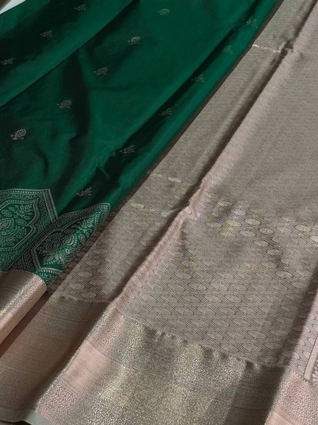Green Semi Kanchi Silk Saree