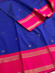 Royal Blue Semi Kanchi Silk Saree