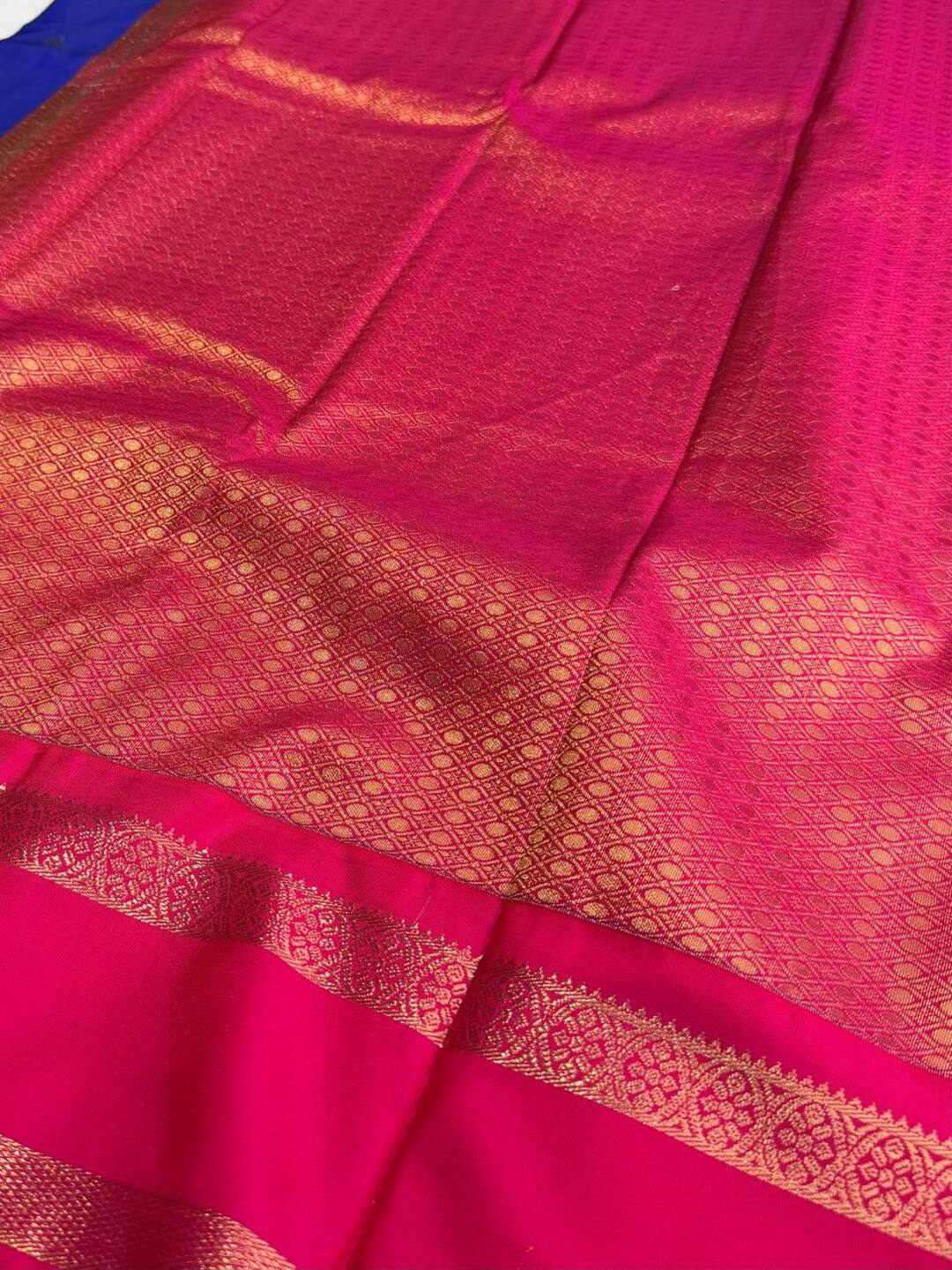 Royal Blue Semi Kanchi Silk Saree