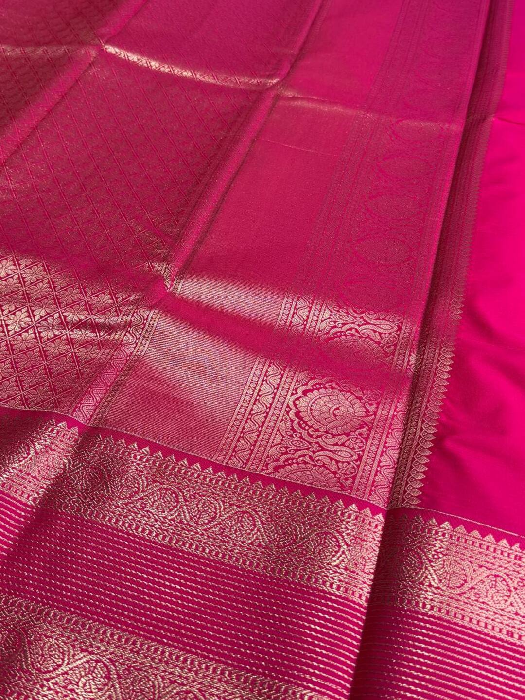 Emerald Green Semi Kanchi Silk Saree