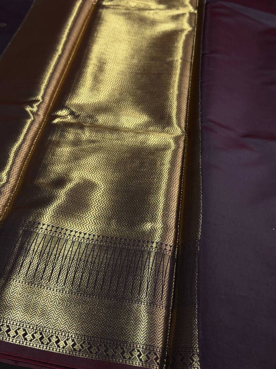 Deep Plum Cotton Silk Saree