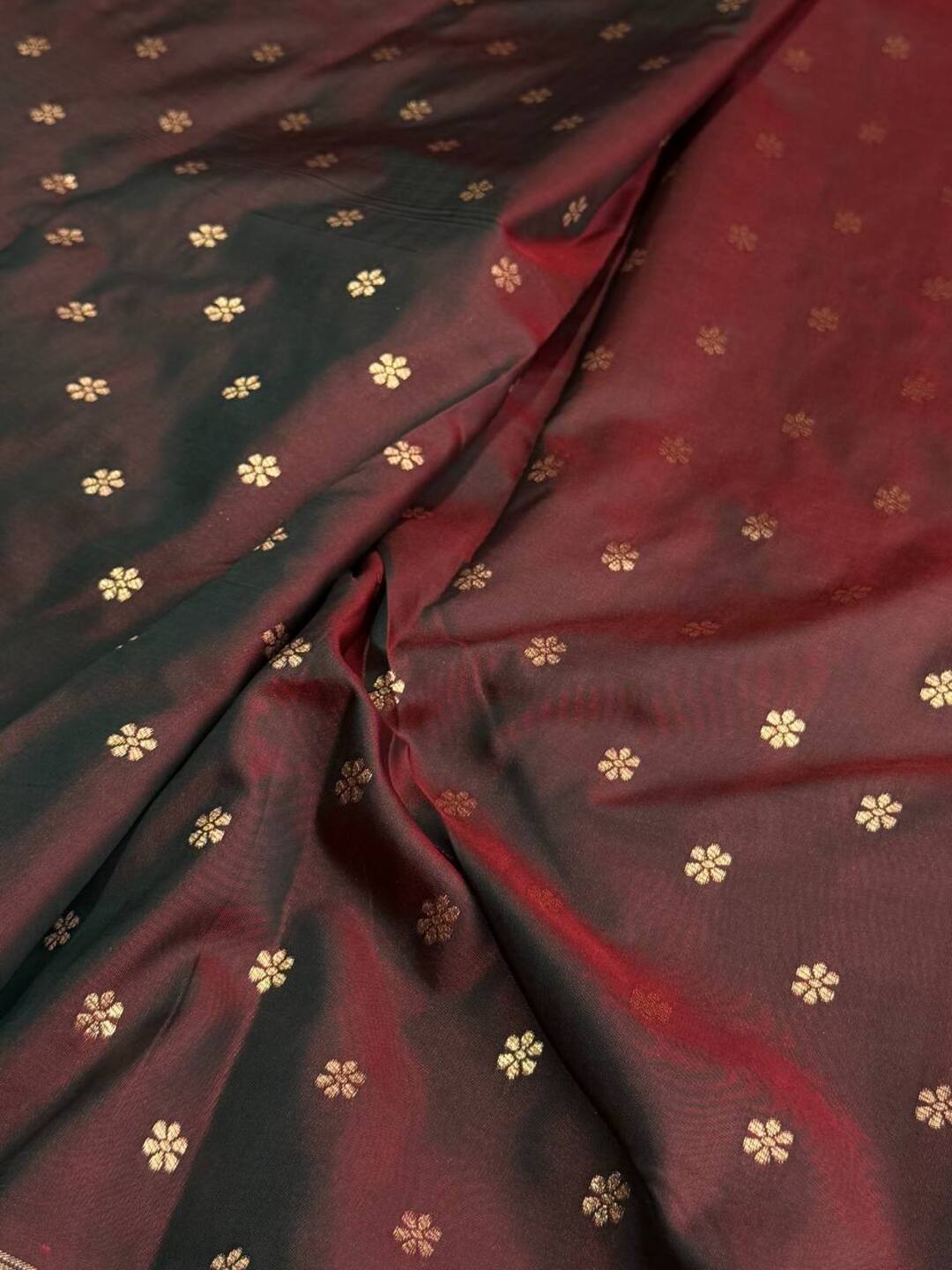 Chili Red Cotton Silk Saree