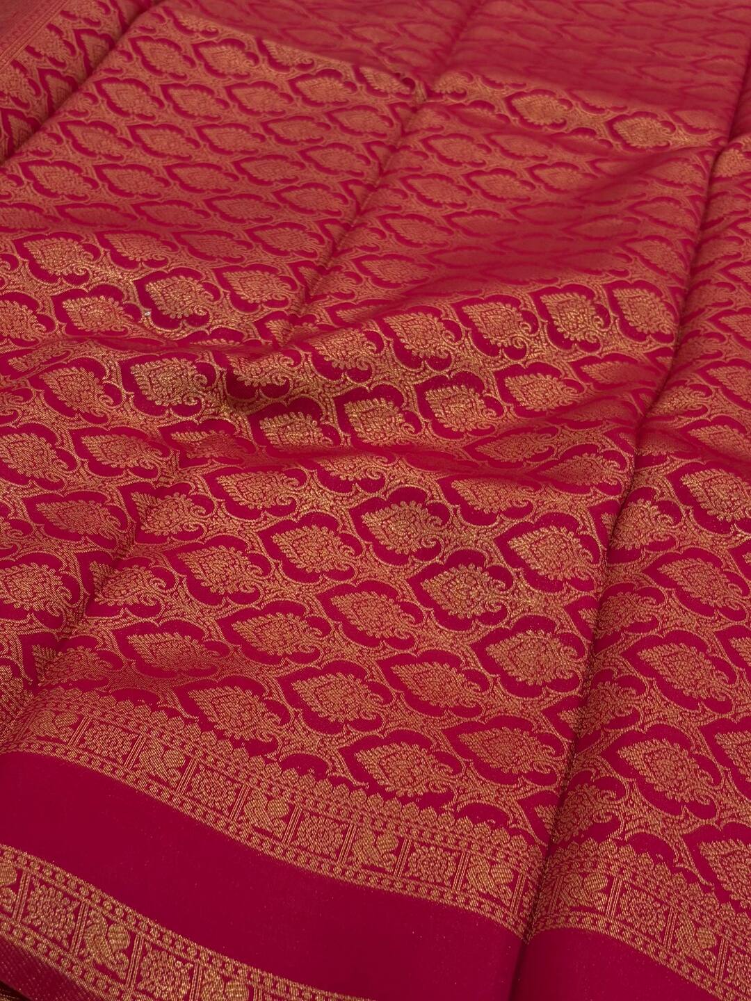Deep Maroon Cotton Silk Saree