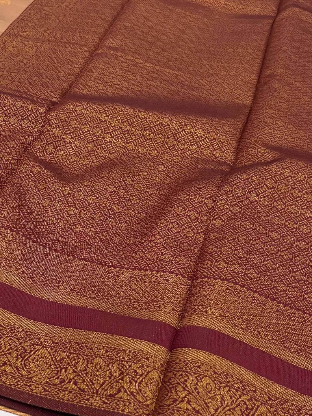Mustard Yellow Cotton Silk Saree