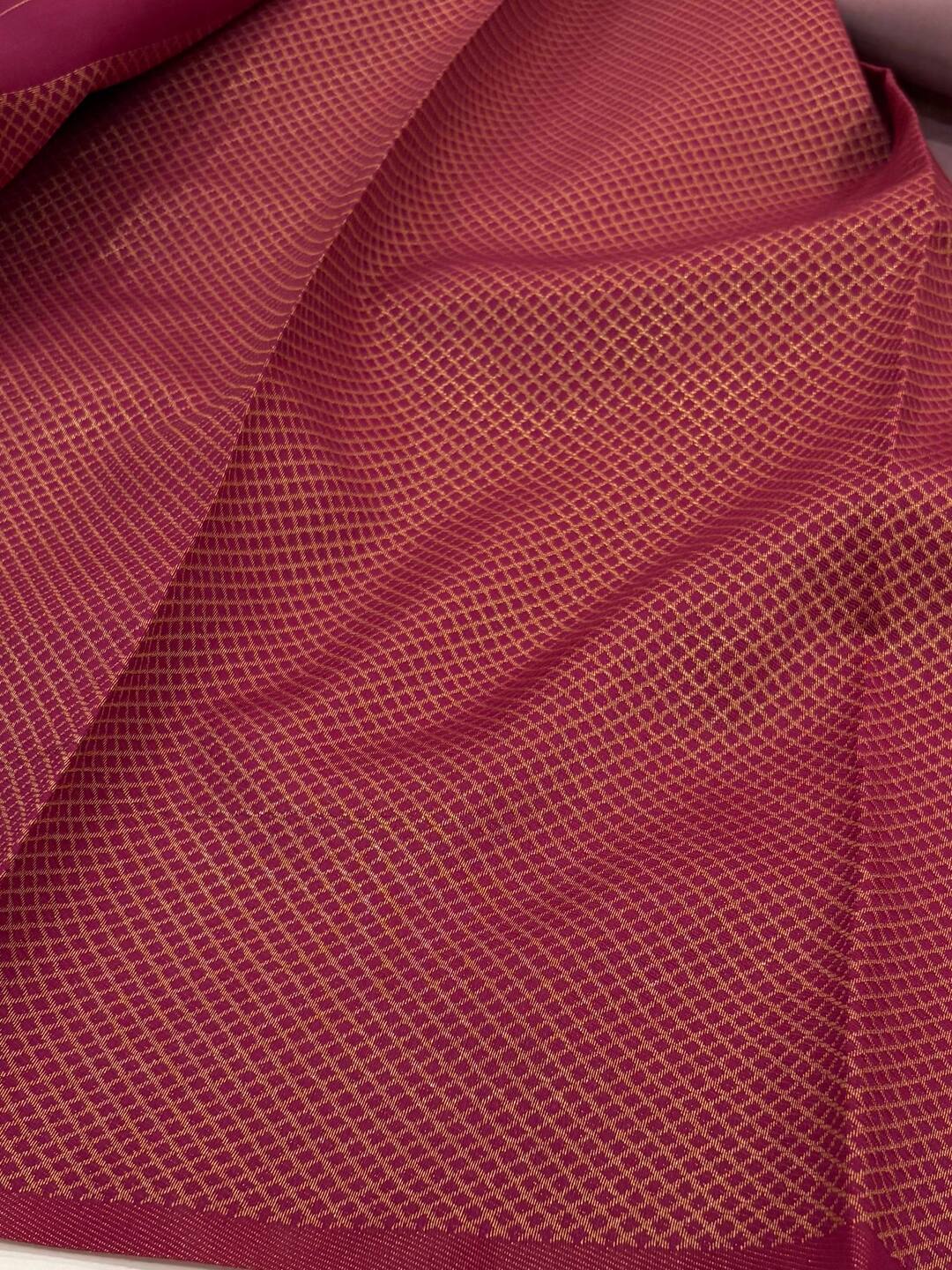 Bluish Purple Cotton Silk Saree