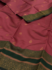 Mauve Pink Cotton Silk Saree