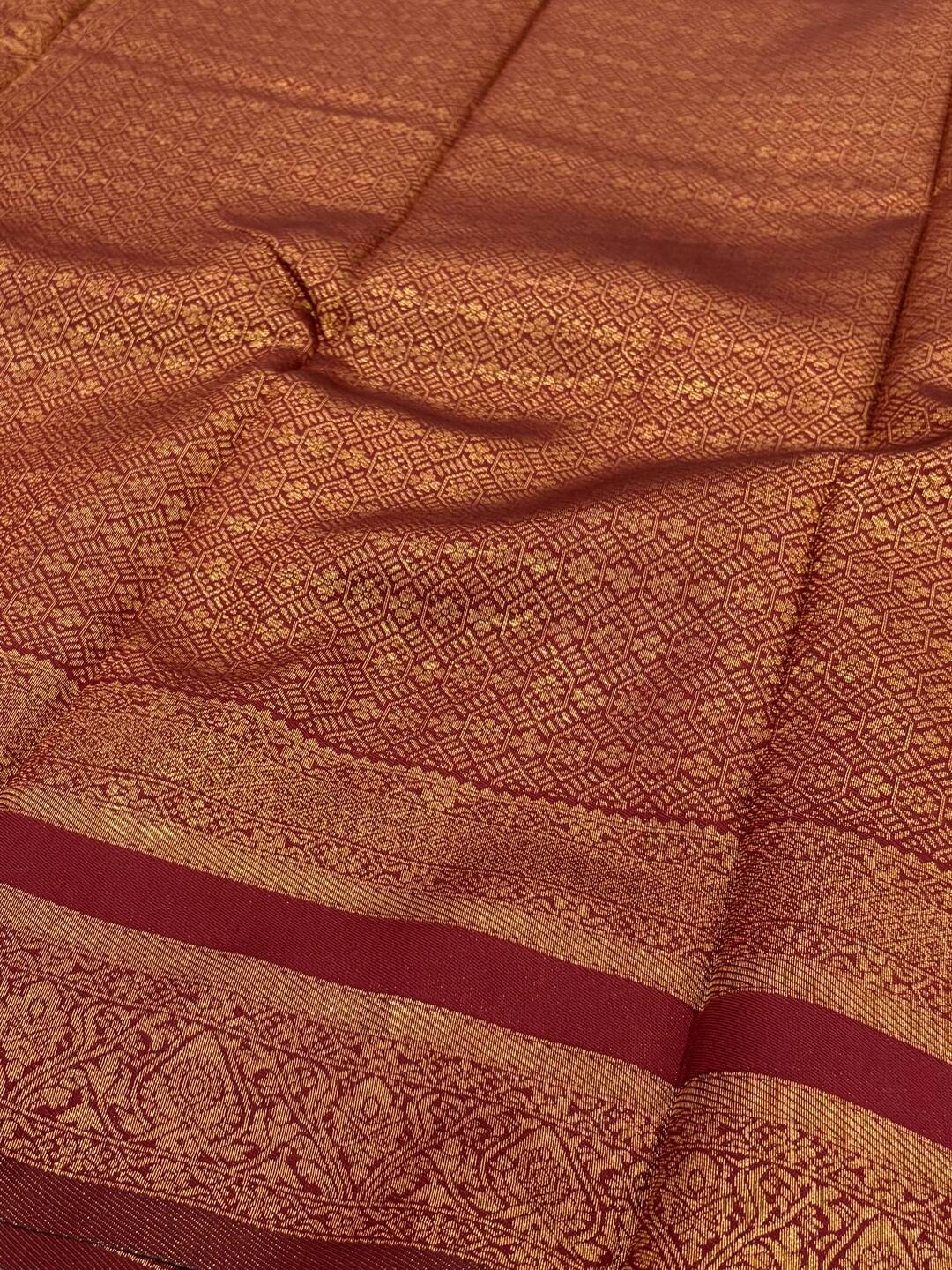 Rose Gold Cotton Silk Saree