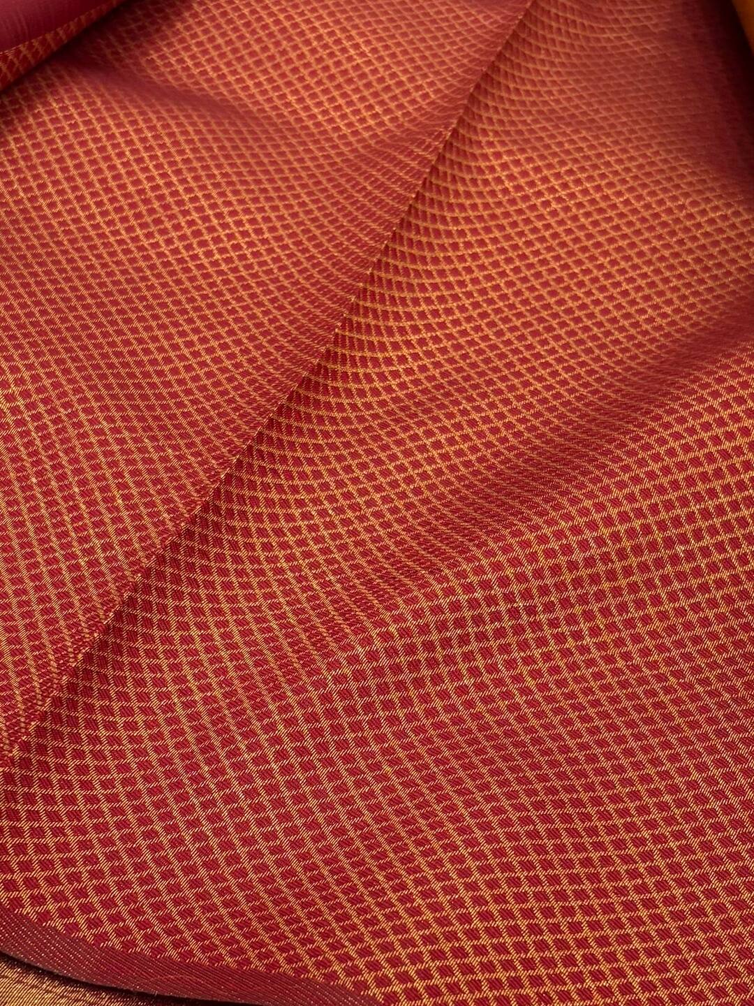 Mustard Yellow Cotton Silk Saree
