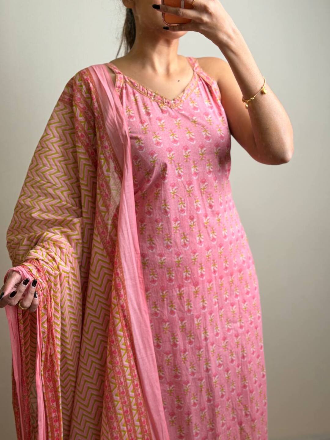 Pink 3pc Kurti Suit
