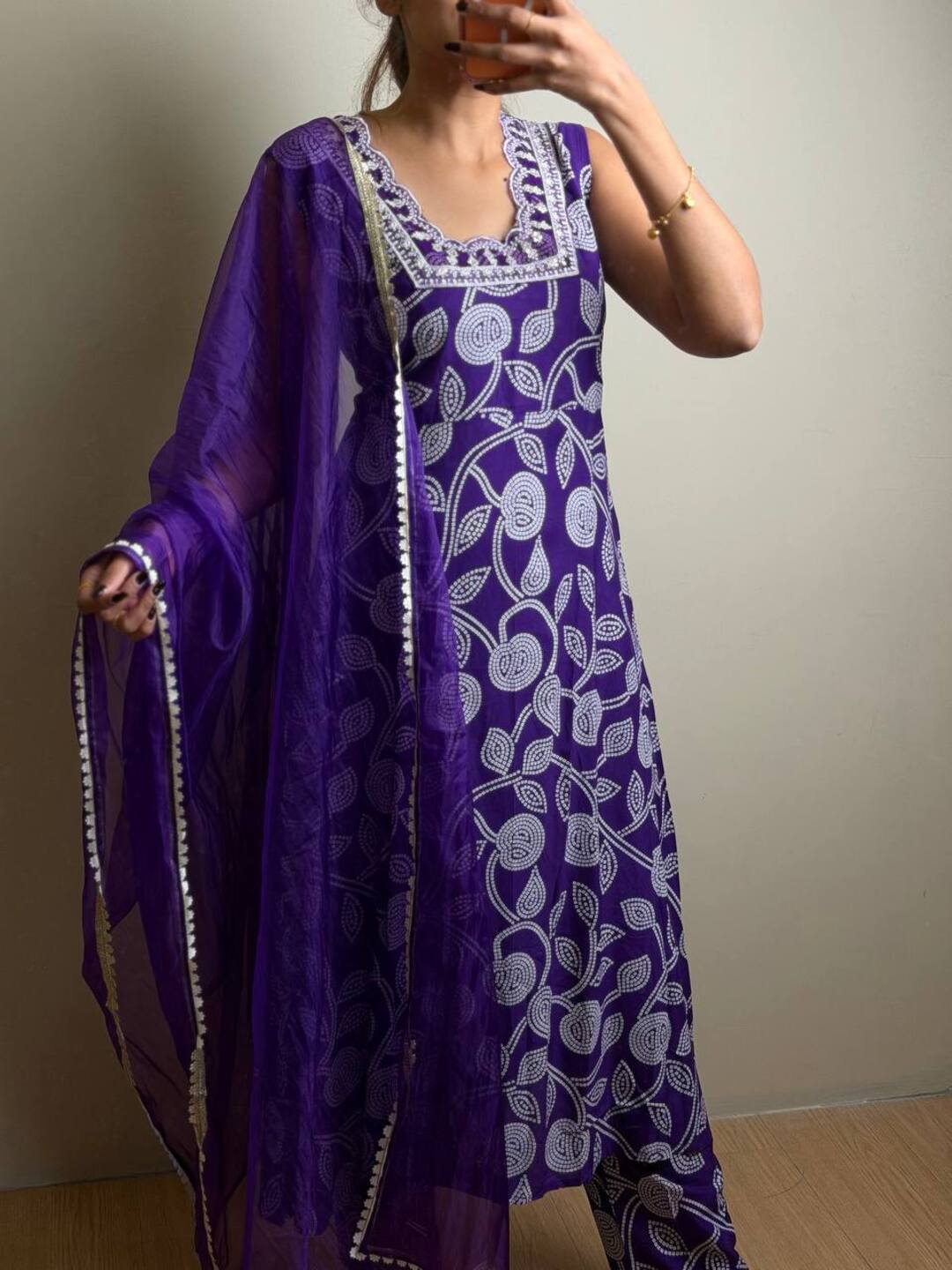Purple 3pc Kurti Suit