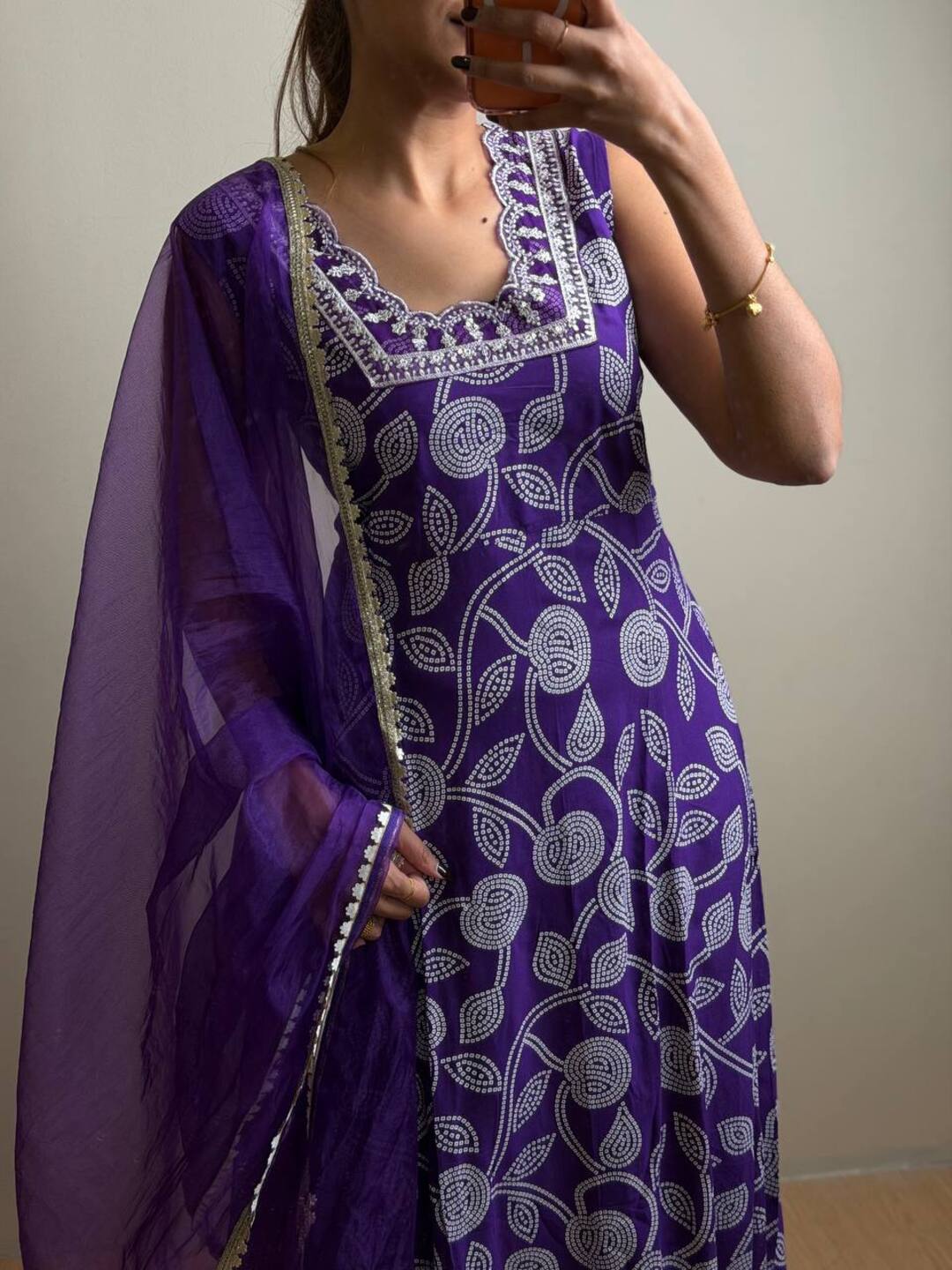 Purple 3pc Kurti Suit
