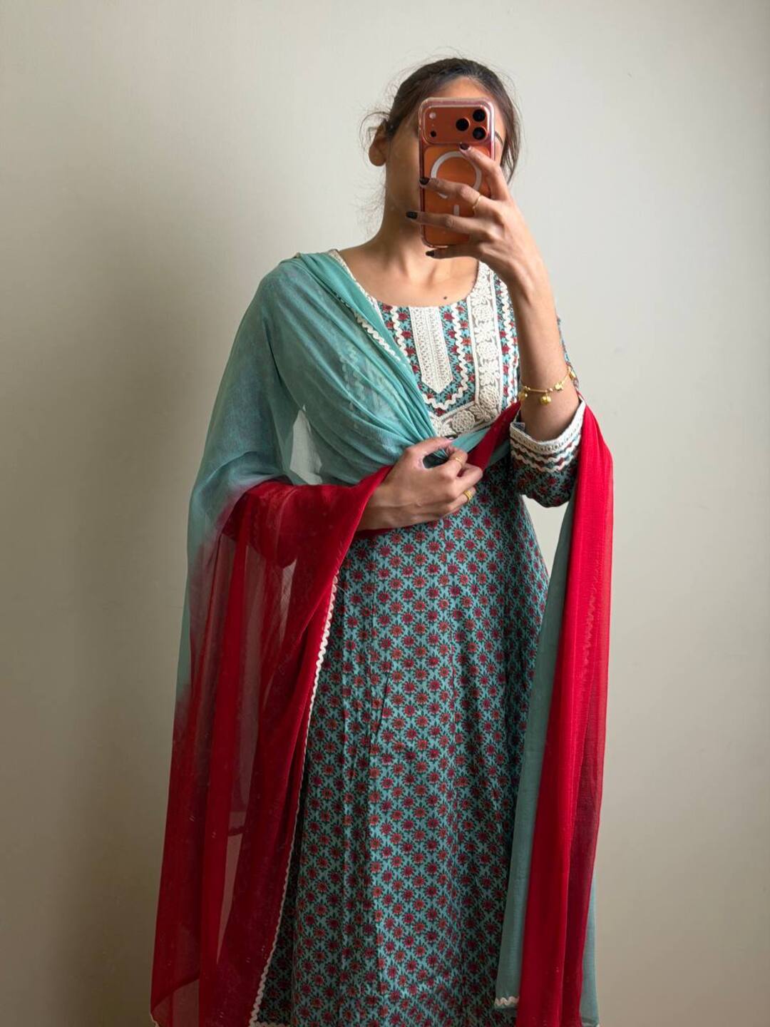 Baby Blue 3pc Anarkali Suit