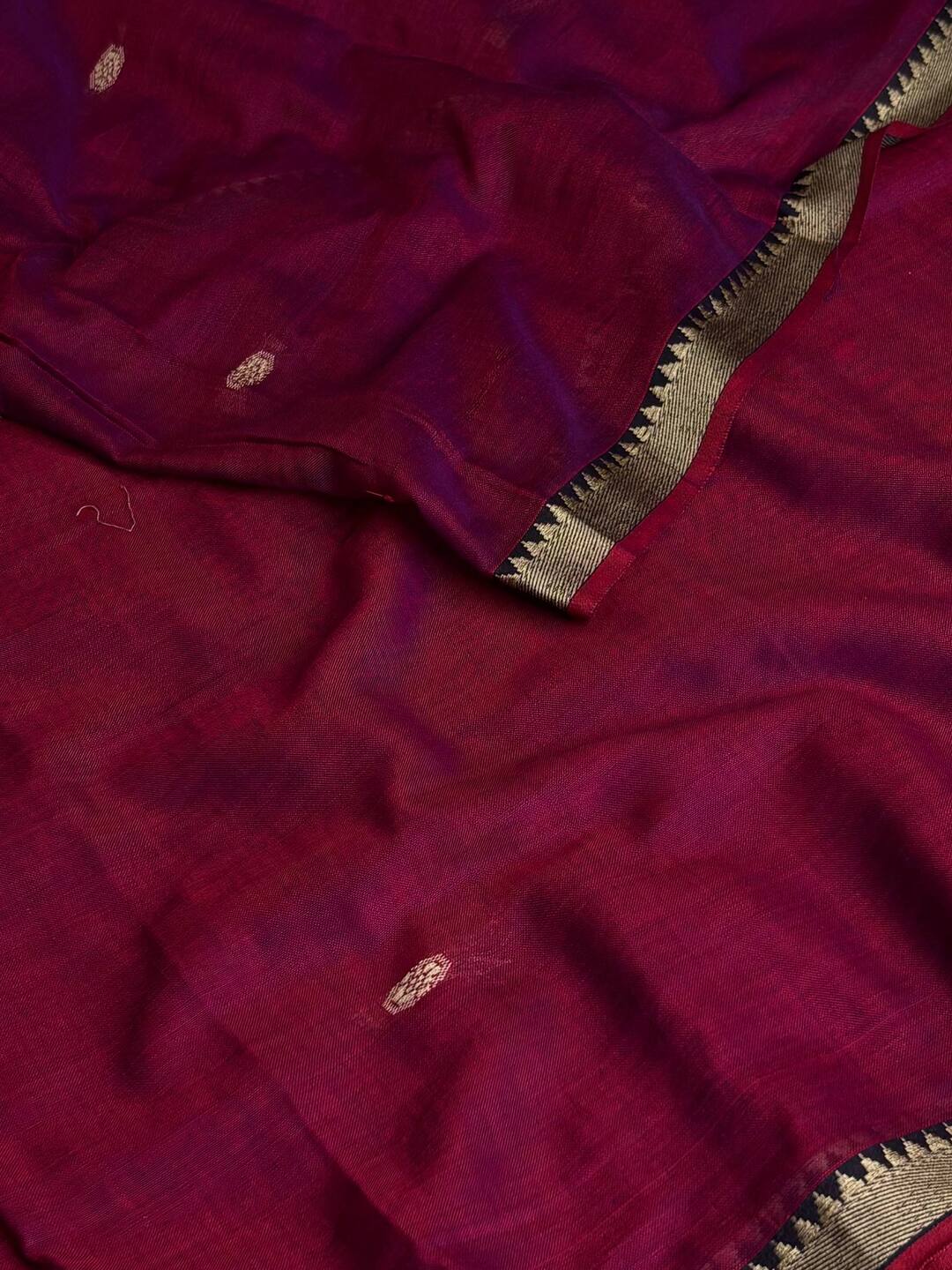 Magenta Purple Narayanpet Cotton Saree