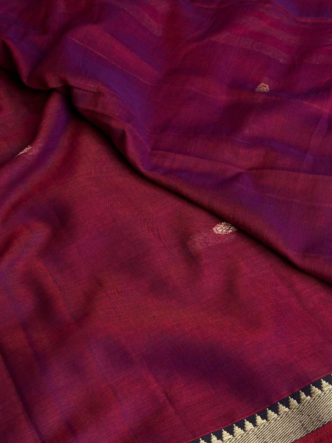 Magenta Purple Narayanpet Cotton Saree