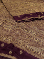 Royal Purple Banaras Satin Silk Saree