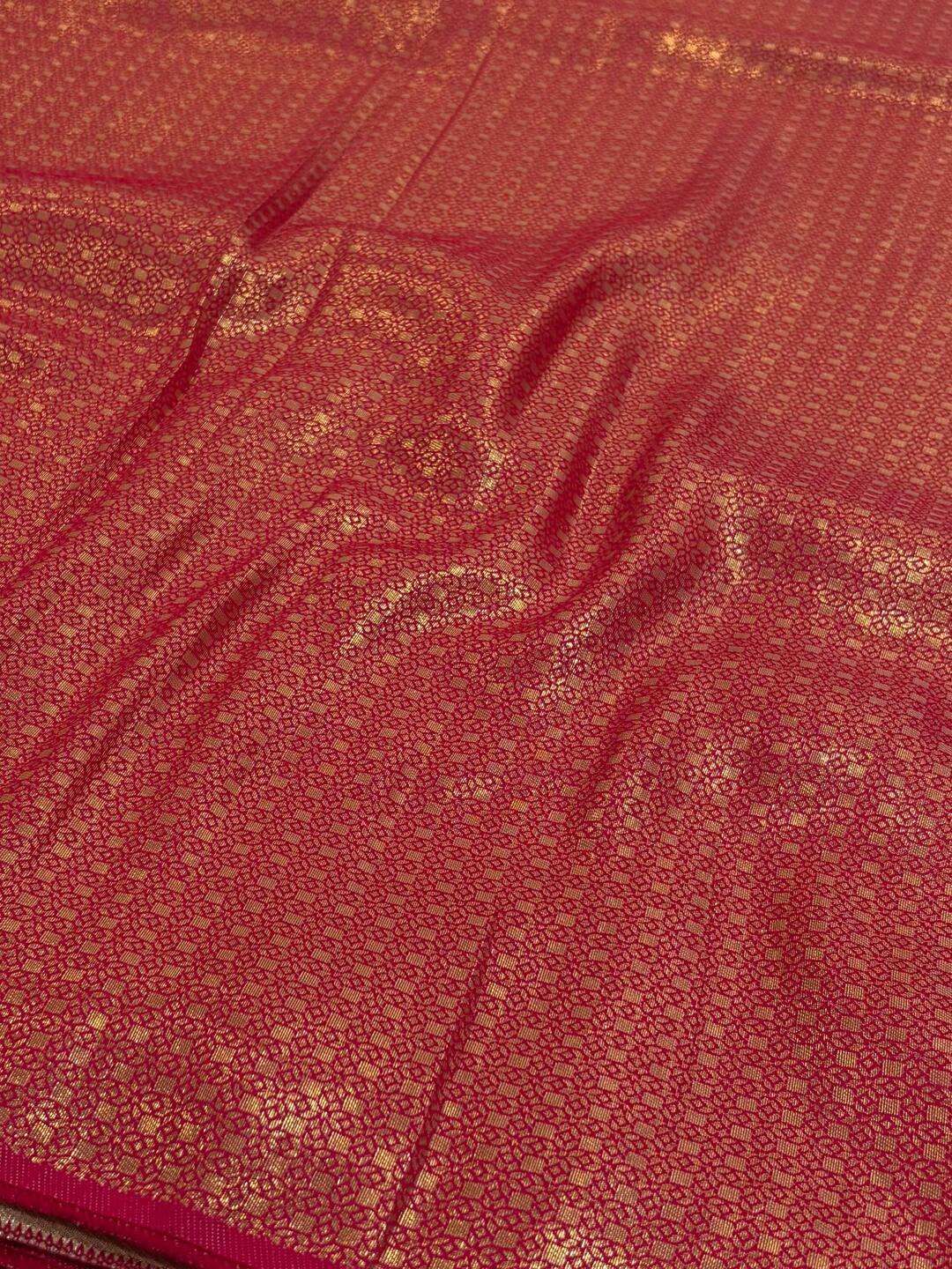 Off White with Pink Banaras Cotton Silk Saree