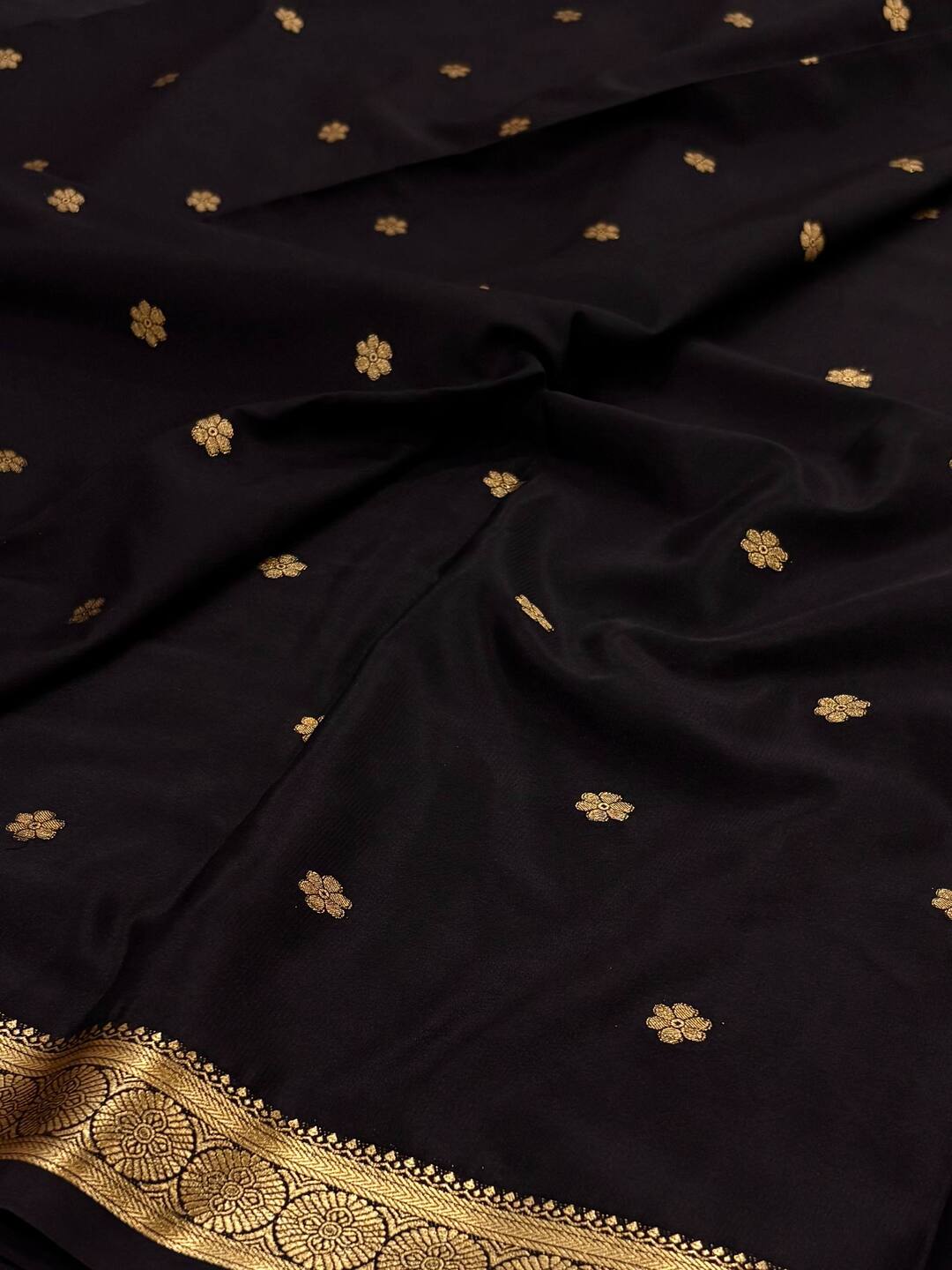 Black Semi Mysore Saree