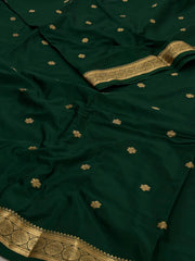 Emerald Green Semi Mysore Saree