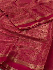 Hot Pink Chiffon Silk Saree