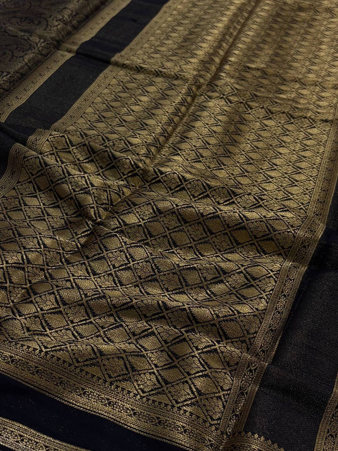 Midnight Blue Chiffon Silk Saree