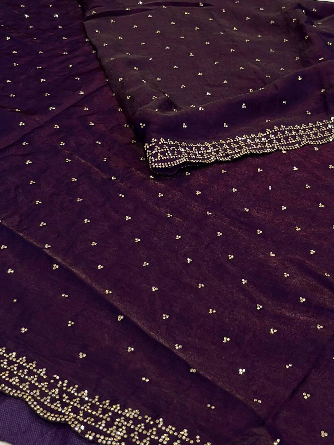 Royal Purple Georgette Silk Saree