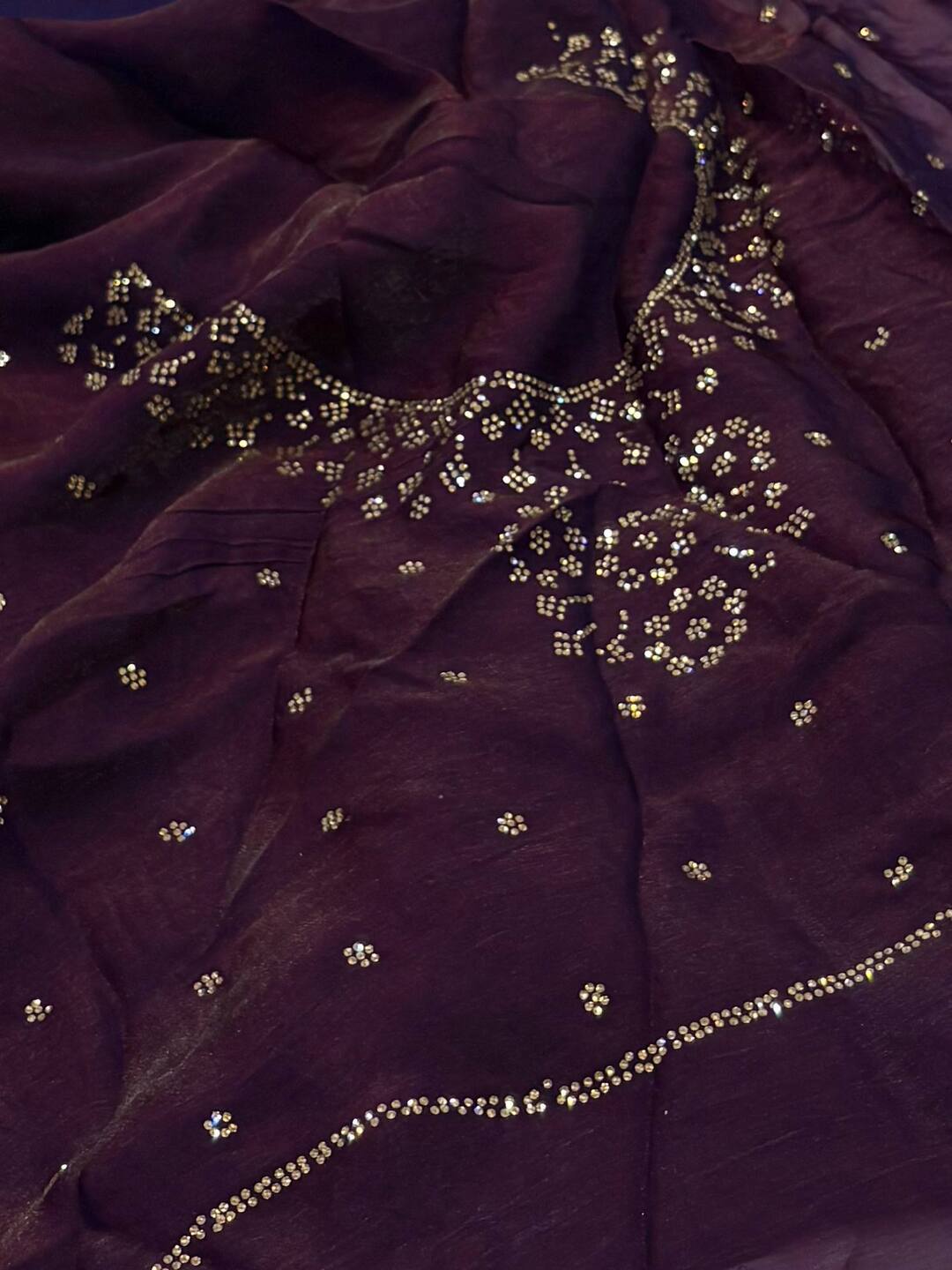 Royal Purple Georgette Silk Saree