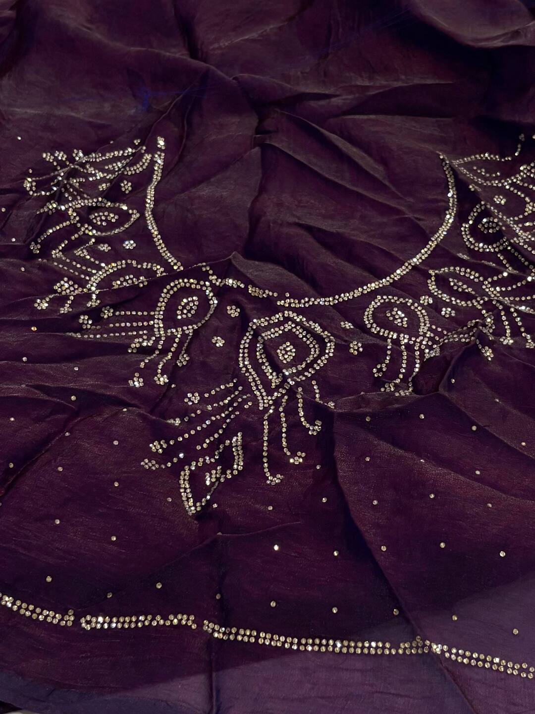 Royal Purple Georgette Silk Saree