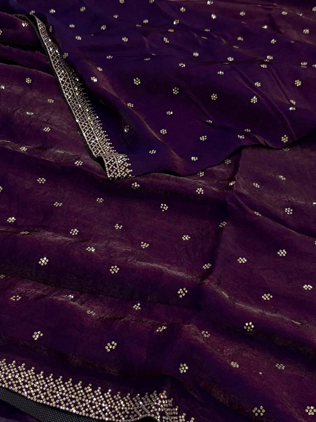 Royal Purple Georgette Silk Saree